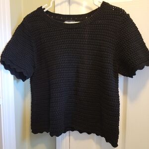 Black GAP Open Stitch Knit Women's Top